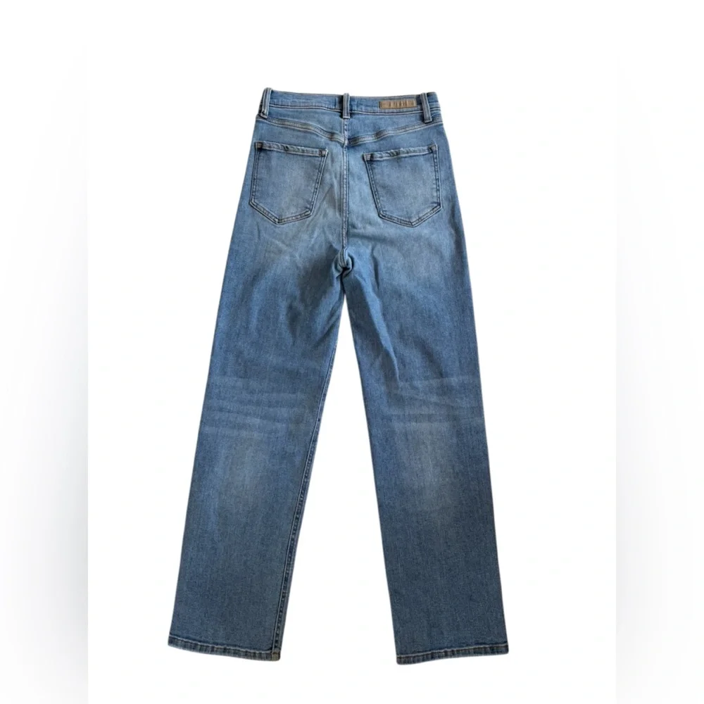 Cello High Rise Straight Leg Jeans Juniors 9 Light Wash Button Fly Y2K